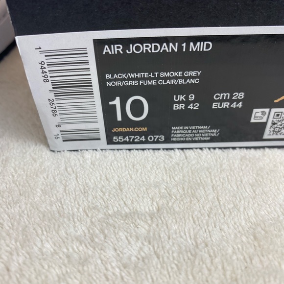 Nike Air Jordan 1 Retro Mid "White Shadow" - Picture 10 of 12